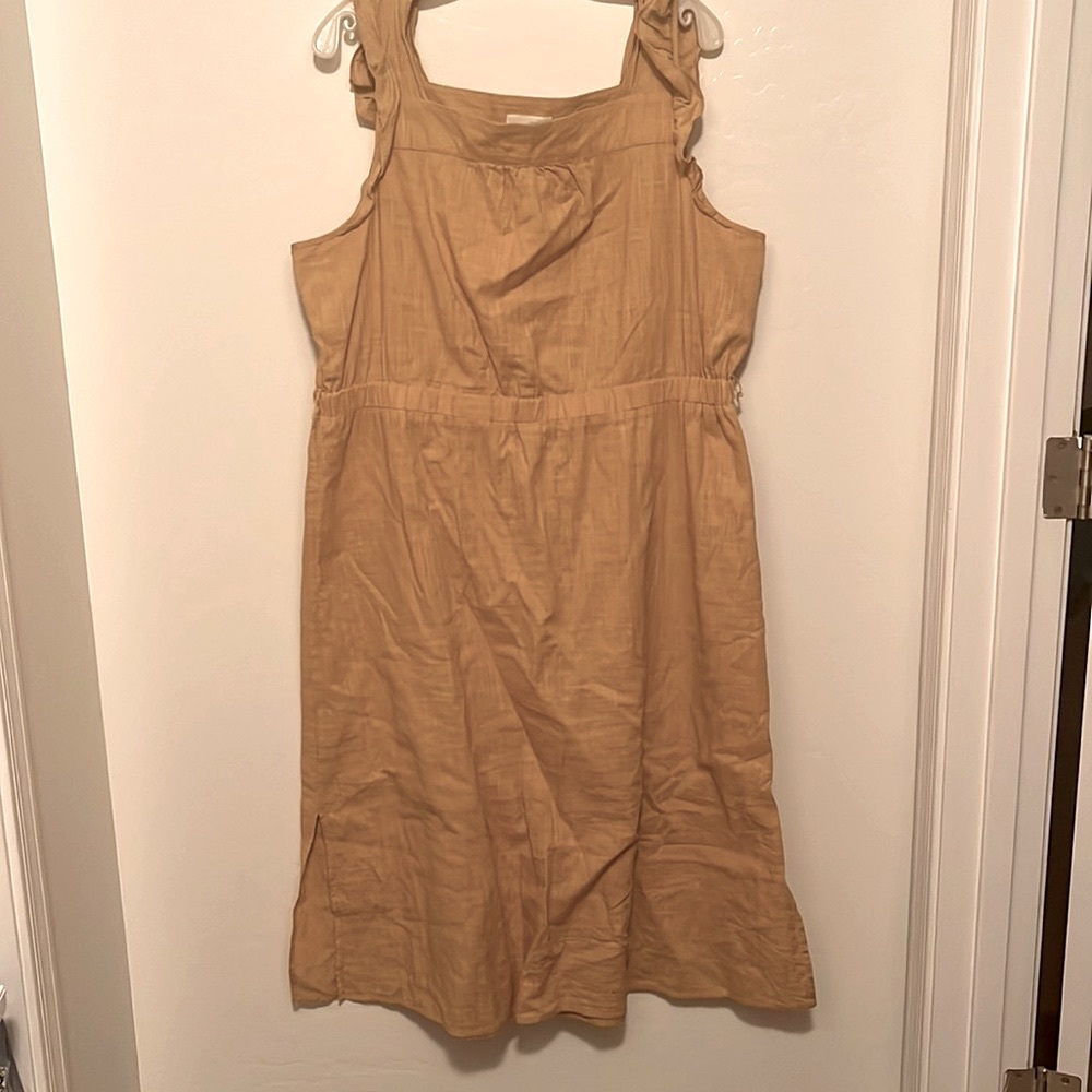 Mustard yellow Linen summer dress
